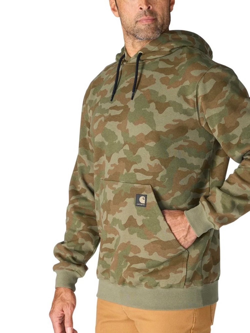 Carhartt Camo Hoodie in Olive & Brown - Picture 4 of 6